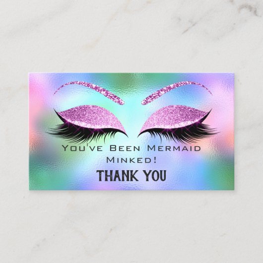 Carte De Visite Instructions de suivi Eyelash Holographie (Devant)