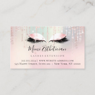 Carte De Visite Instructions de suivi Eyelash rose Pearl Eyes