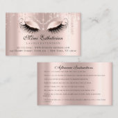 Carte De Visite Instructions de suivi EyelashRose cordes Lux (Devant / Derrière)