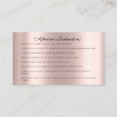 Carte De Visite Instructions de suivi EyelashRose cordes Lux (Dos)