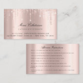 Carte De Visite Instructions de suivi EyelashRose cordes Lux (Devant / Derrière)