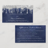 Carte De Visite Instructions de suivi Lash Blue Navy Grey Drivers (Devant / Derrière)