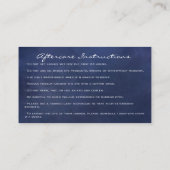Carte De Visite Instructions de suivi Lash Blue Navy Grey Drivers (Dos)