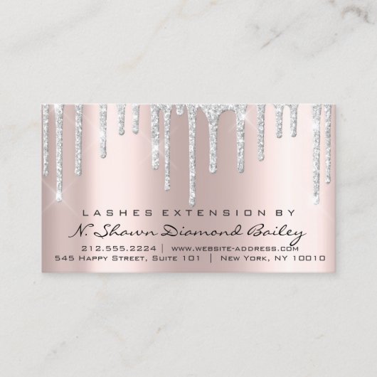 Carte De Visite Instructions de suivi Lash Extension Gris Drives (Devant)