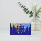 Carte De Visite Instructions de suivi Lash Gold Drips Spark (Debout devant)