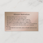 Carte De Visite Instructions de suivi Lash Gold Drivers (Dos)