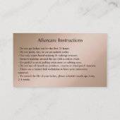 Carte De Visite Instructions de suivi Lash Gold Drivers Spark (Dos)