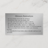 Carte De Visite Instructions de suivi Lash Gold Drivers Spark (Dos)