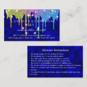 Carte De Visite Instructions de suivi Lash Gold Drivers Spark (Devant / Derrière)