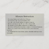 Carte De Visite Instructions de suivi Lash Gold Drivers Spark (Dos)