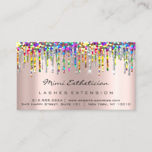 Carte De Visite Instructions de suivi Lash Holograph Drivers Rose