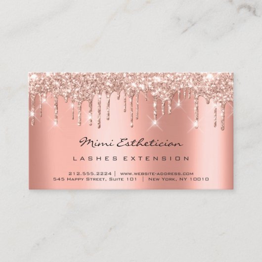 Carte De Visite Instructions de suivi Lash Rose corail Drivers VIP (Devant)