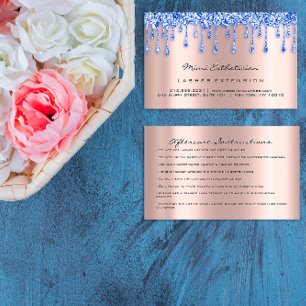 Carte De Visite Instructions de suivi Lash Rose Déchets maquillage