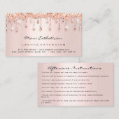 Carte De Visite Instructions de suivi Lash Rose Dispositifs unique (Devant / Derrière)