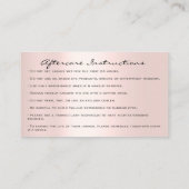 Carte De Visite Instructions de suivi Lash Rose Dispositifs unique (Dos)