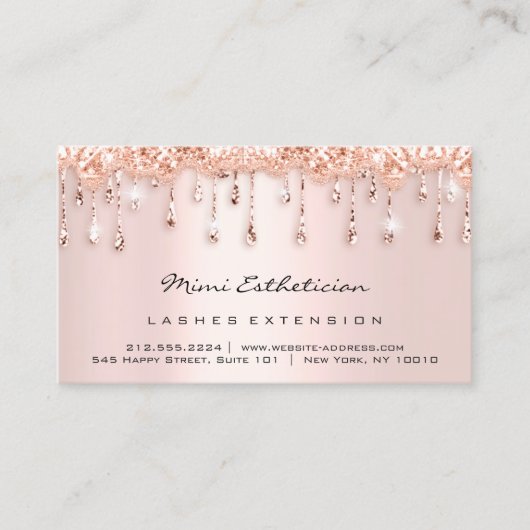 Carte De Visite Instructions de suivi Lash Rose Dispositifs unique (Devant)