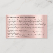 Carte De Visite Instructions de suivi Lash Rose Gold Drivers (Dos)