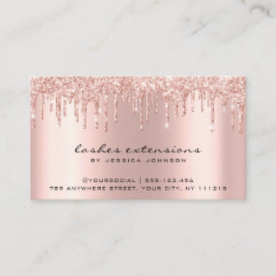 Carte De Visite Instructions de suivi Lash Rose Gold Drivers