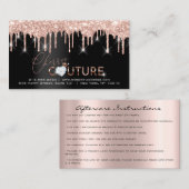 Carte De Visite Instructions de suivi Lash Rose Gold Drivers Morga (Devant / Derrière)