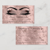 Carte De Visite Instructions de suivi Lash Rose Gold Eyelashes (Devant / Derrière)