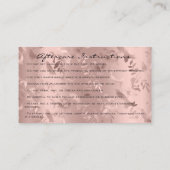 Carte De Visite Instructions de suivi Lash Rose Gold Eyelashes (Dos)