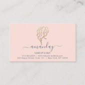 Carte De Visite Instructions de suivi Lash Rose Gold Logo minimum (Devant)