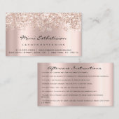 Carte De Visite Instructions de suivi Lash Rose Gold Sand Blush (Devant / Derrière)
