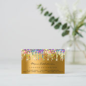 Carte De Visite Instructions de suivi Lash Rose Holographe Or (Debout devant)