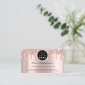 Carte De Visite Instructions de suivi Lash Rose Logo Drivers Glam (Debout devant)