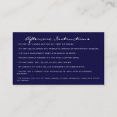 Carte De Visite Instructions de suivi Lash Rose Parties scintillan (Dos)