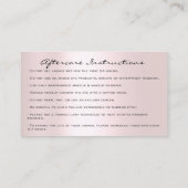 Carte De Visite Instructions de suivi Lash Rose Parties scintillan (Dos)