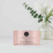 Carte De Visite Instructions de suivi Lash Rose rose Parties scint (Debout devant)