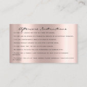 Carte De Visite Instructions de suivi Lash Rose Spark ConfettGrey (Dos)