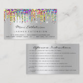 Carte De Visite Instructions de suivi Lash Silver Holograph Driver (Devant / Derrière)