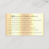 Carte De Visite Instructions de suivi Lash Soft Gold Drivers Logo (Dos)