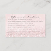 Carte De Visite Instructions de suivi Lashes Extension Pastel (Dos)