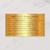 Carte De Visite Instructions de suivi Lashes LUX Gold Drio (Dos)