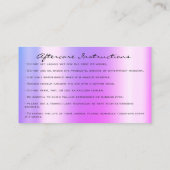 Carte De Visite Instructions de suivi Lashes Pink Drives Spark (Dos)