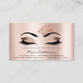 Carte De Visite Instructions de suivi Lashes Rose Crown (Devant)