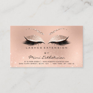 Carte De Visite Instructions de suivi Lashes Studio Blush Skinny