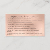 Carte De Visite Instructions de suivi Lashes Studio Blush Skinny (Dos)