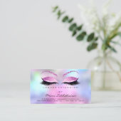 Carte De Visite Instructions de suivi Lashes Studio Pink Small (Debout devant)