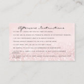 Carte De Visite Instructions de suivi Lashes Studio Pink Small (Dos)