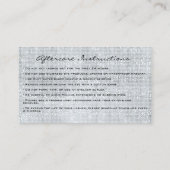 Carte De Visite Instructions de suivi Lashes Studio Smoky Blue (Dos)