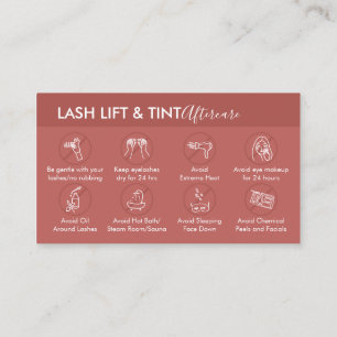 Carte De Visite Instructions de suivi pour la teinture de lifting 