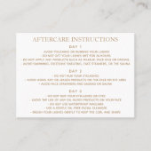 Carte De Visite Instructions de suivi pour le lifting et la teintu (Devant)