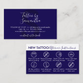 Carte De Visite Instructions de tatouage Art Marine (Devant / Derrière)