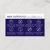 Carte De Visite Instructions de tatouage Art Marine (Dos)