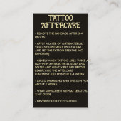 Carte De Visite instructions de tatouage de bateau de pirates (Dos)