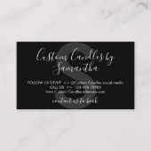 Carte De Visite Instructions d'entretien de bougie noire (Devant)